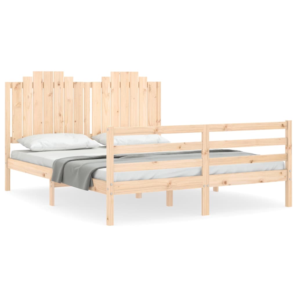 Bed Frame without Mattress 160x200 cm Solid Wood
