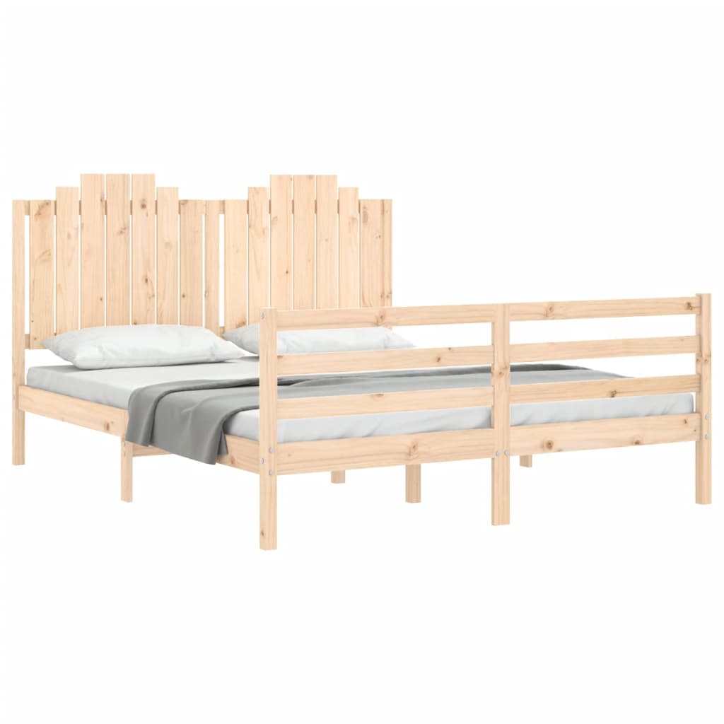 Bed Frame without Mattress 160x200 cm Solid Wood