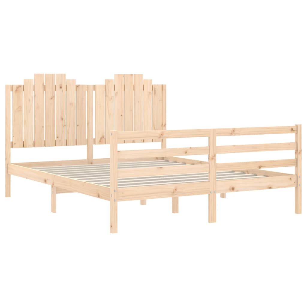 Bed Frame without Mattress 160x200 cm Solid Wood