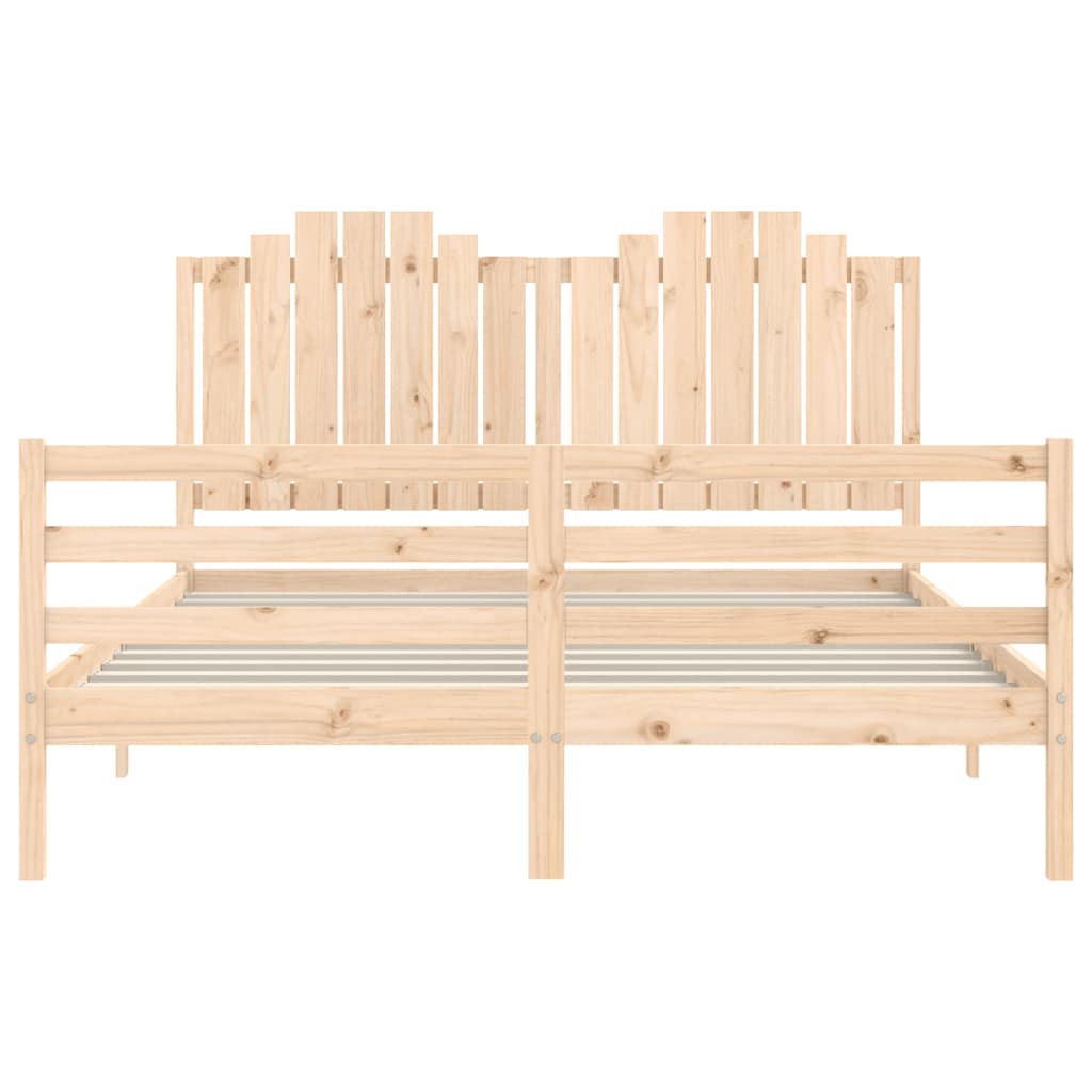 Bed Frame without Mattress 160x200 cm Solid Wood