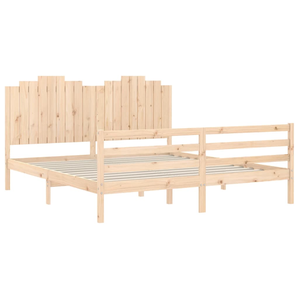Bed Frame without Mattress Super King Size Solid Wood