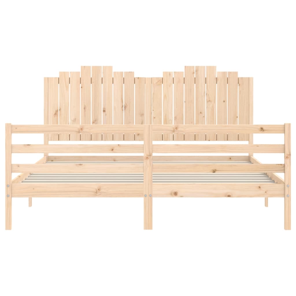 Bed Frame without Mattress Super King Size Solid Wood