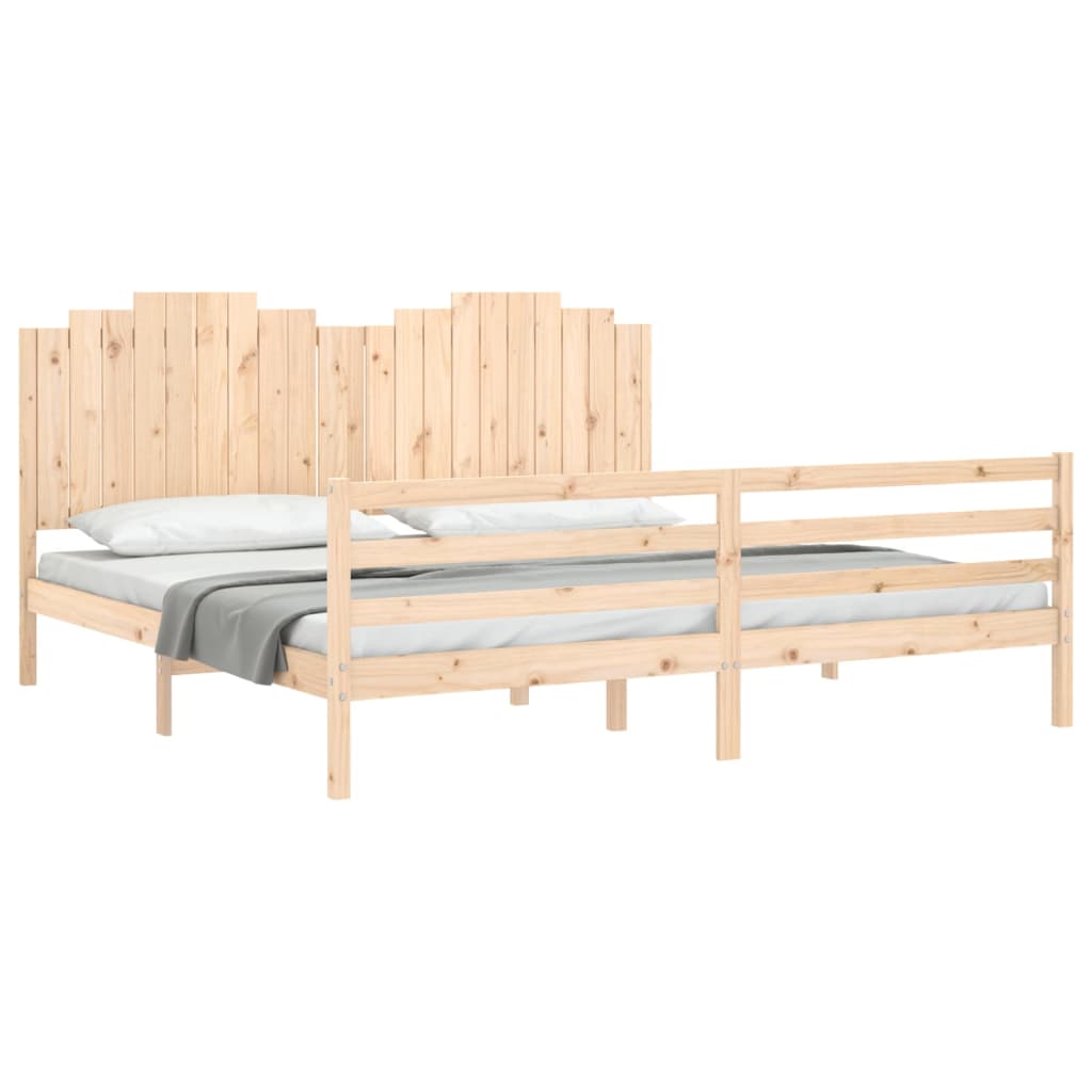 Bed Frame without Mattress 200x200 cm Solid Wood