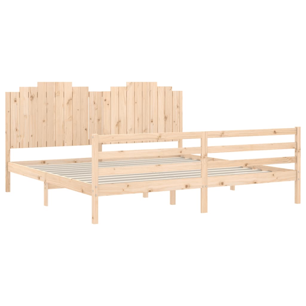 Bed Frame without Mattress 200x200 cm Solid Wood