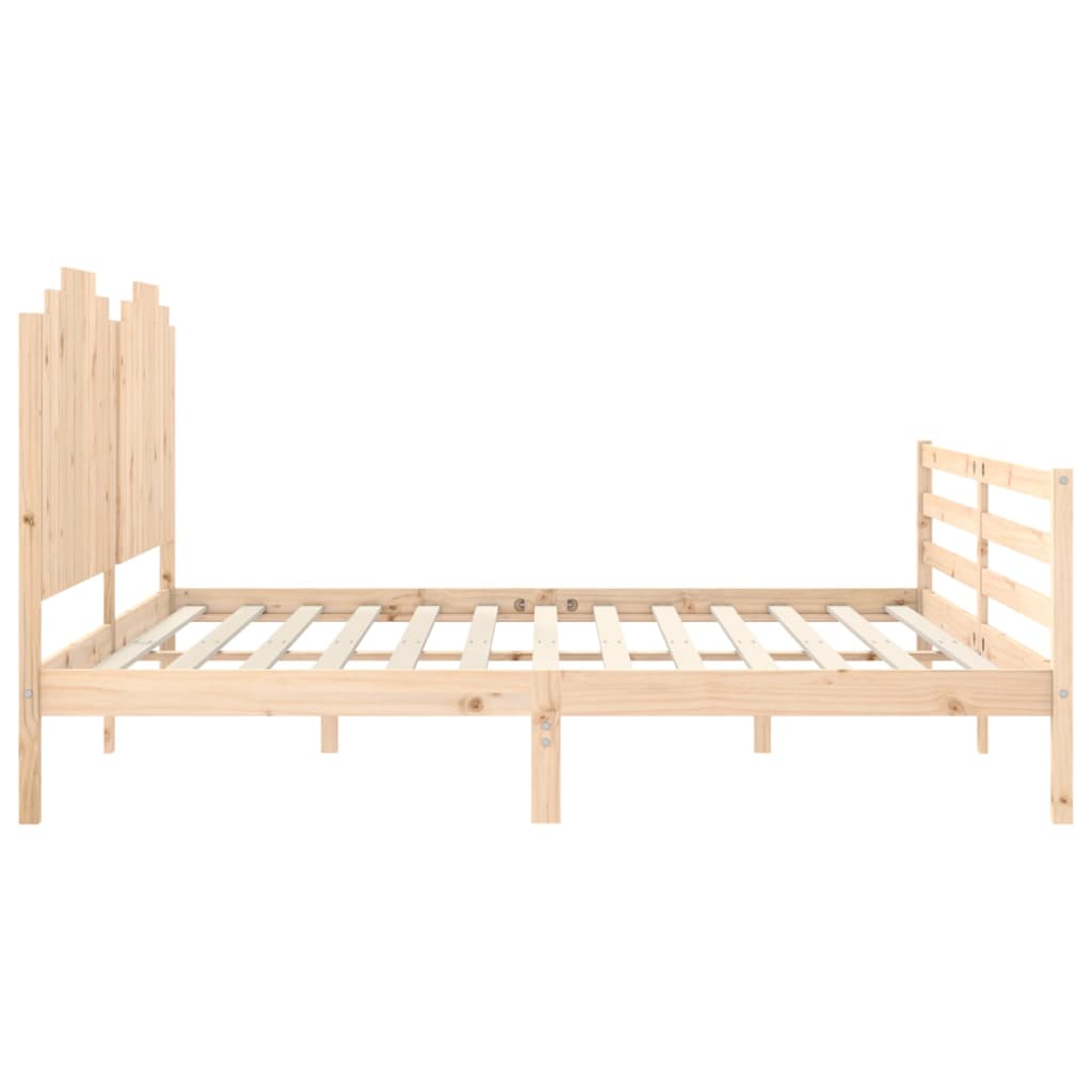Bed Frame without Mattress 200x200 cm Solid Wood
