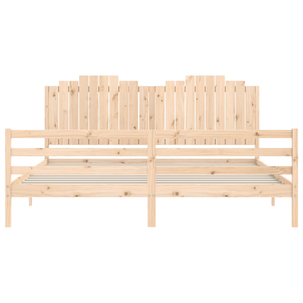 Bed Frame without Mattress 200x200 cm Solid Wood