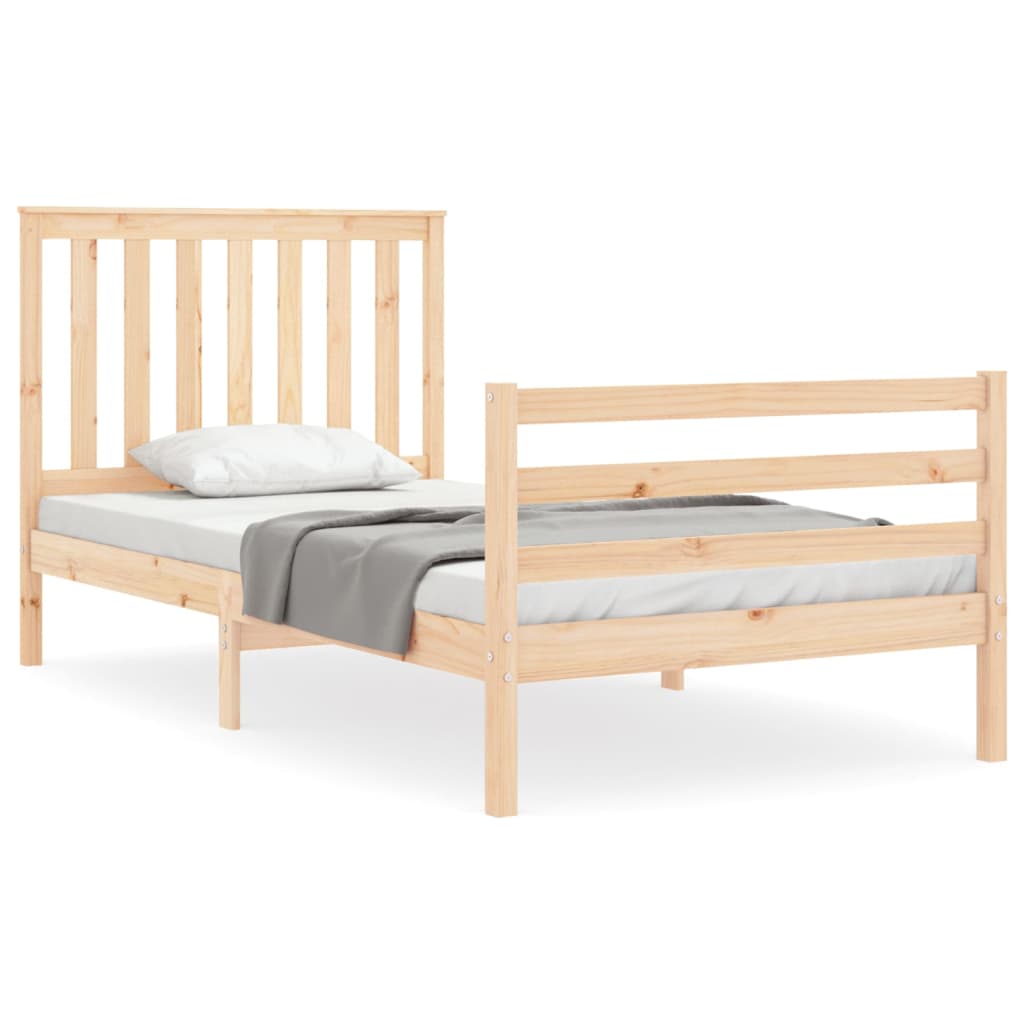 Bed Frame without Mattress 100x200 cm Solid Wood