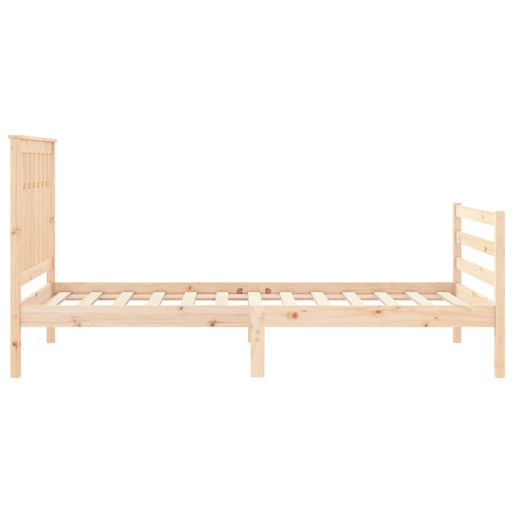 Bed Frame without Mattress 100x200 cm Solid Wood