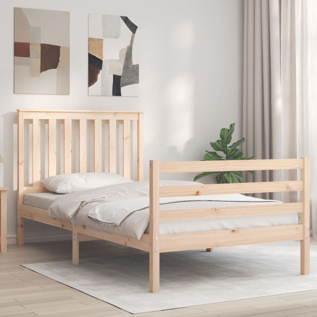 Bed Frame without Mattress 100x200 cm Solid Wood