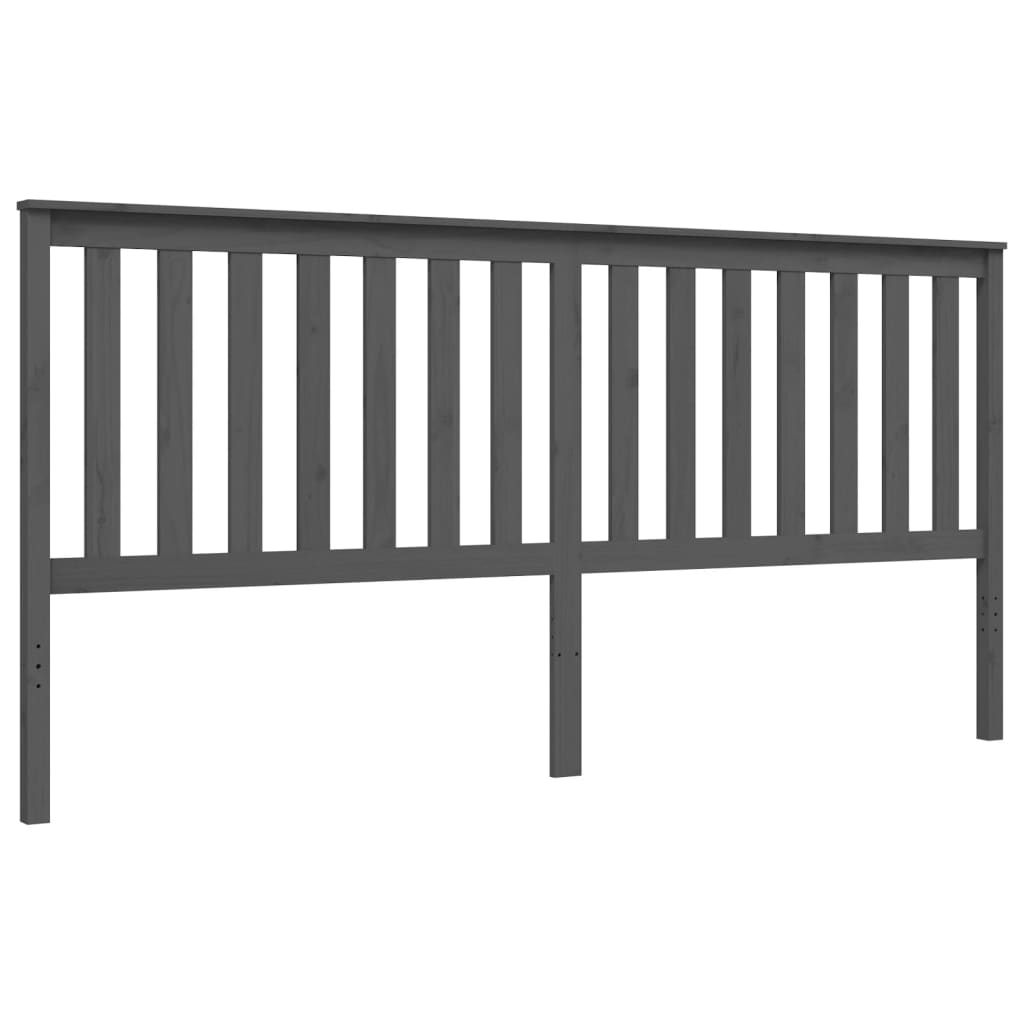 Bed Frame without Mattress Grey 200x200 cm Solid Wood