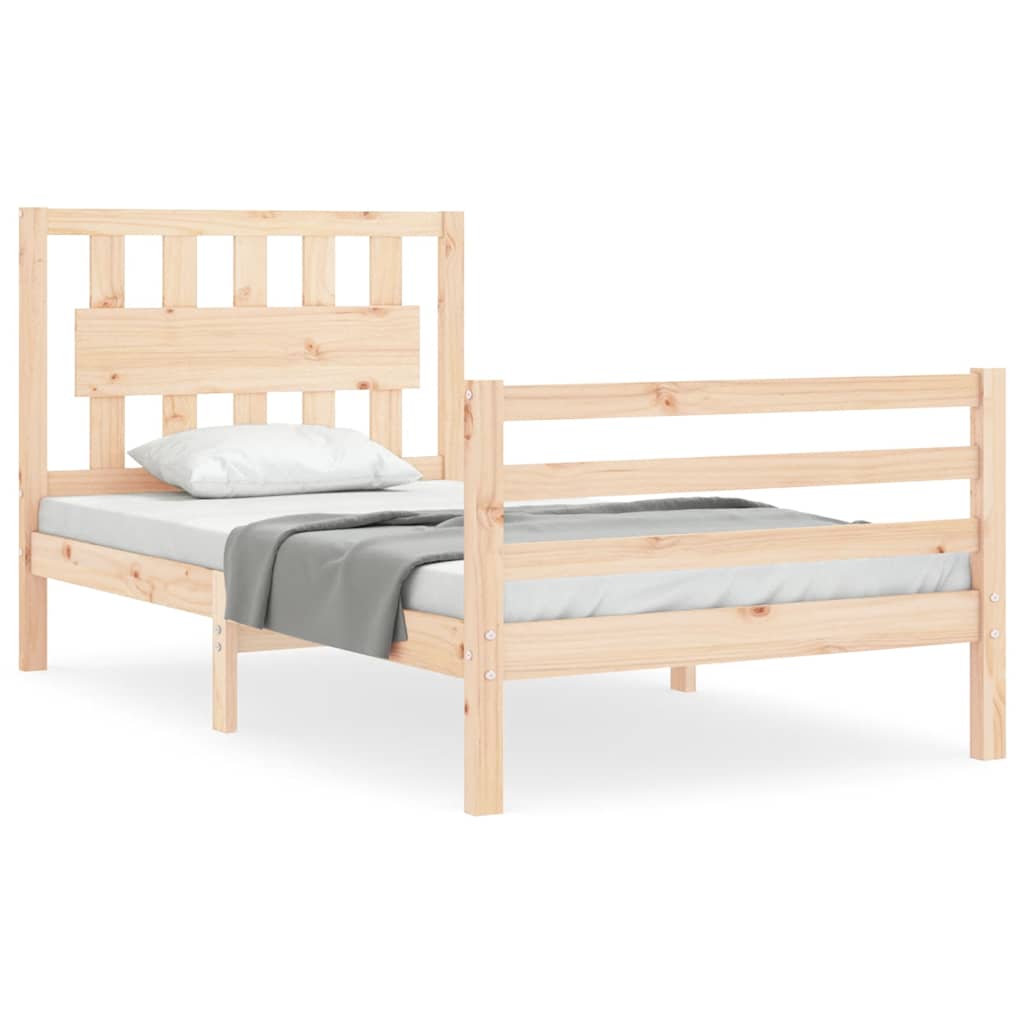 Bed Frame without Mattress Small Single Solid Wood
