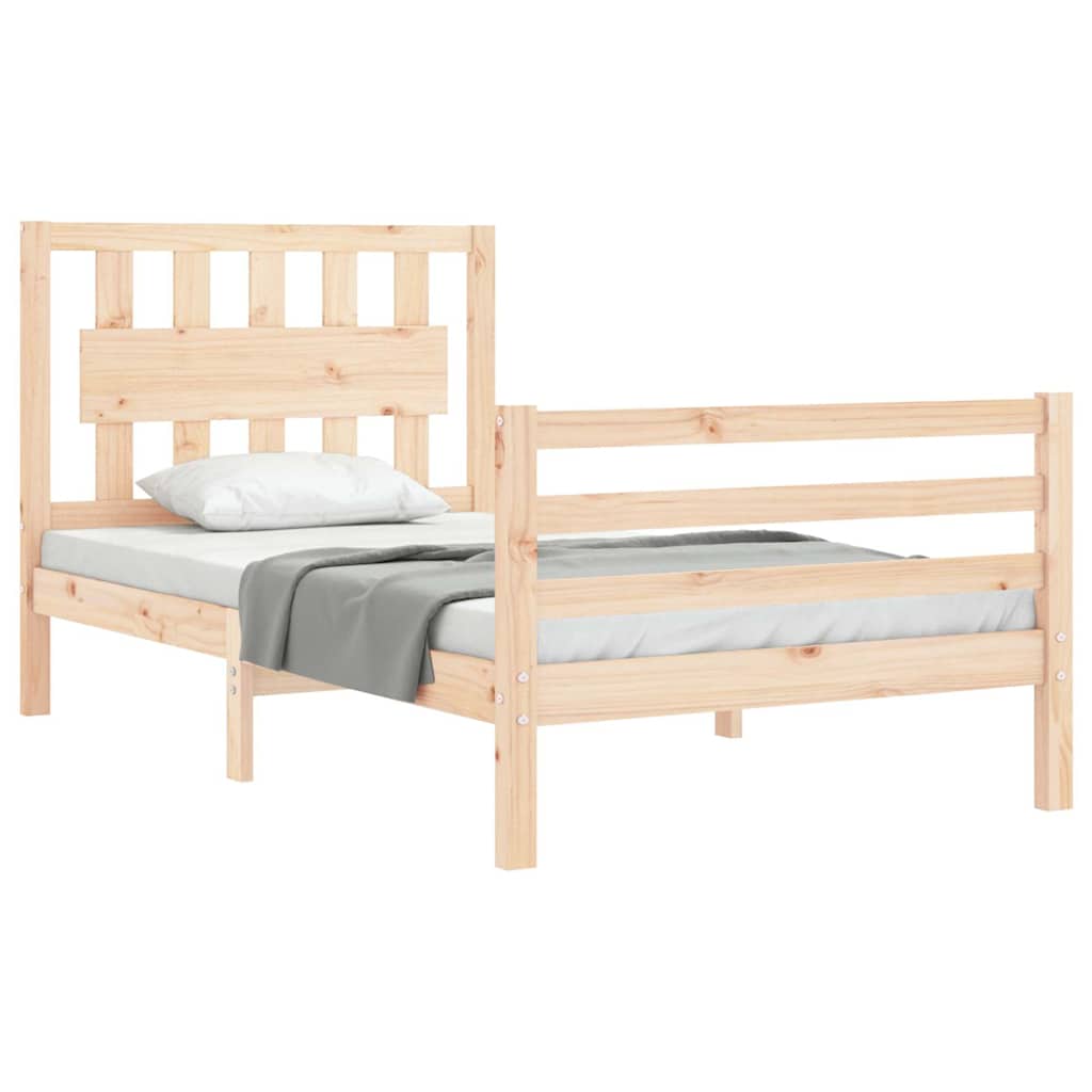 Bed Frame without Mattress Small Single Solid Wood