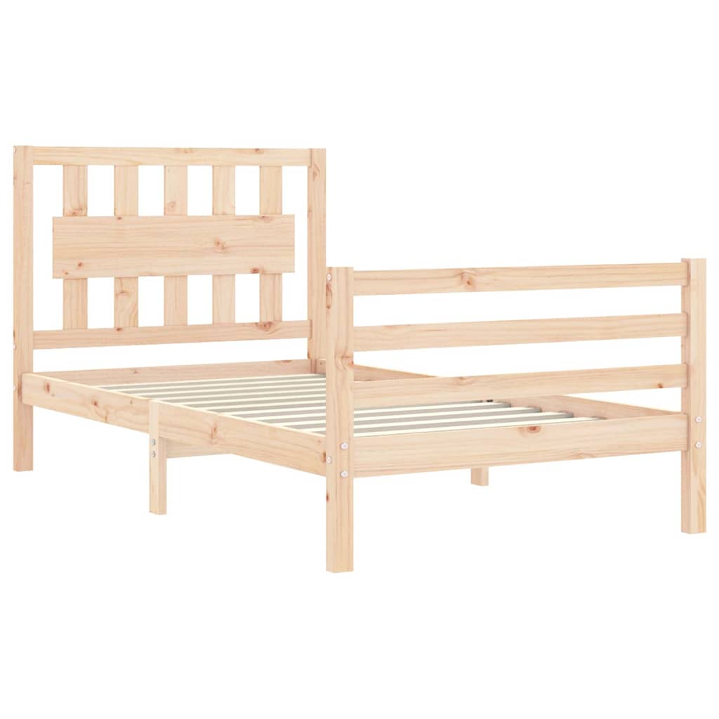 Bed Frame without Mattress Small Single Solid Wood