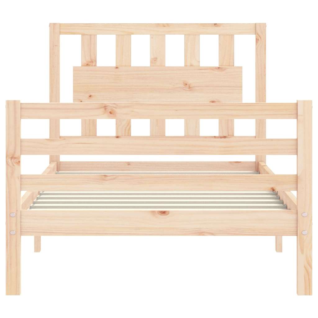 Bed Frame without Mattress Small Single Solid Wood