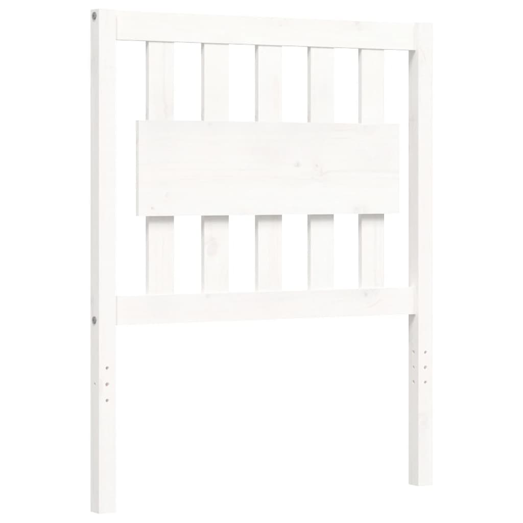 Bed Frame without Mattress White Small Single Solid Wood