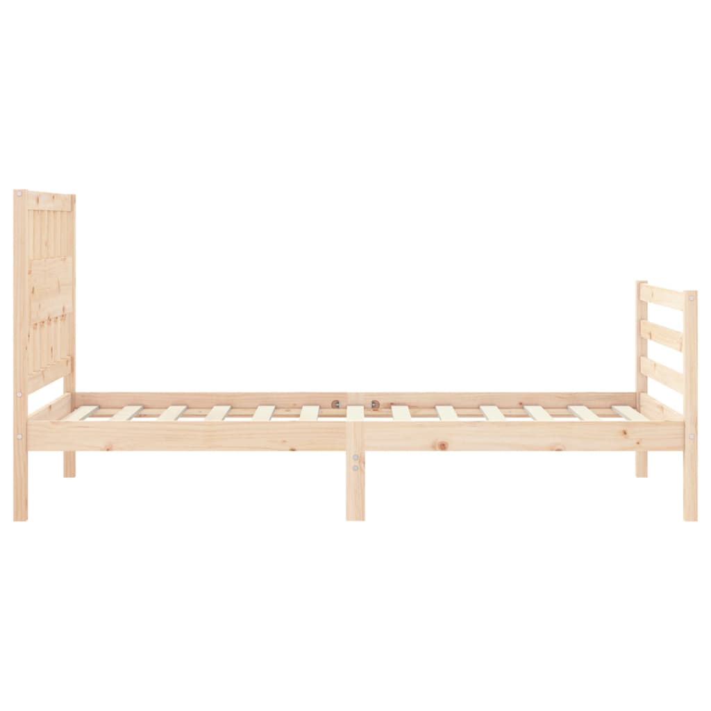 Bed Frame without Mattress Single Solid Wood