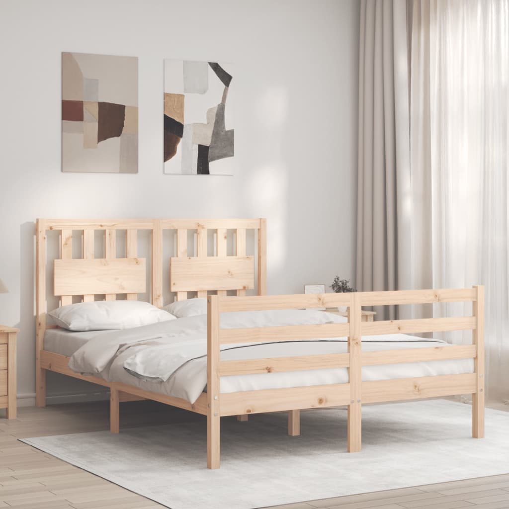 Bed Frame without Mattress 120x200 cm Solid Wood