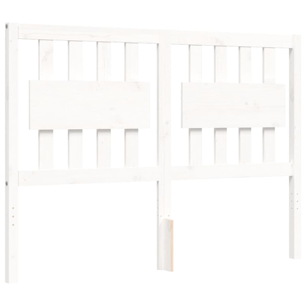 Bed Frame without Mattress White 120x200 cm Solid Wood