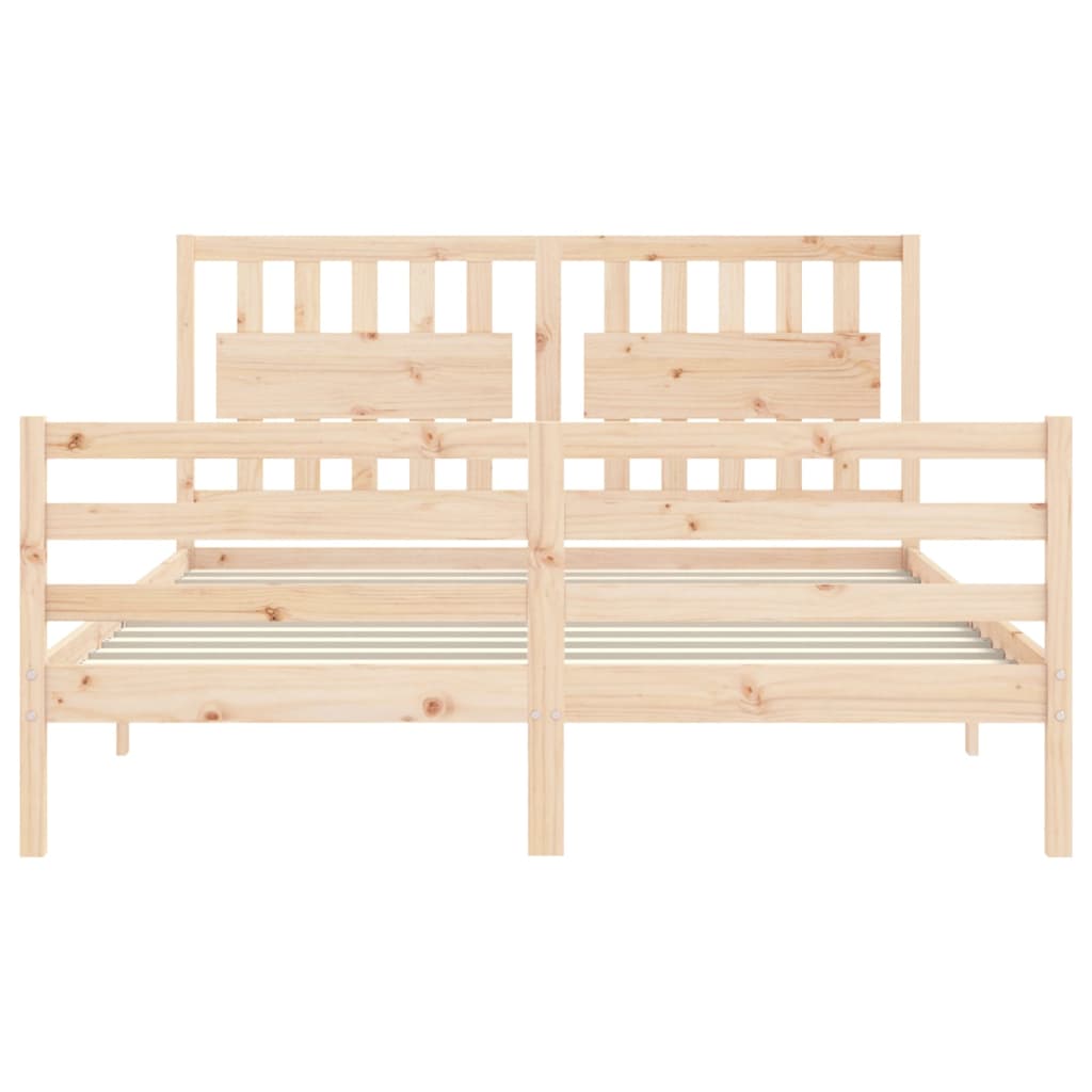 Bed Frame without Mattress 160x200 cm Solid Wood