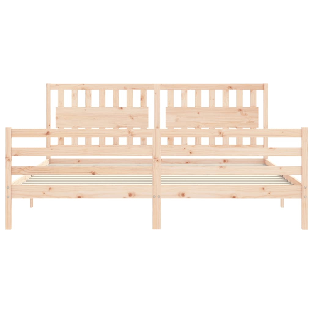 Bed Frame without Mattress 200x200 cm Solid Wood