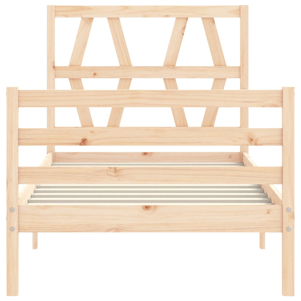 Bed Frame without Mattress Small Single Solid Wood