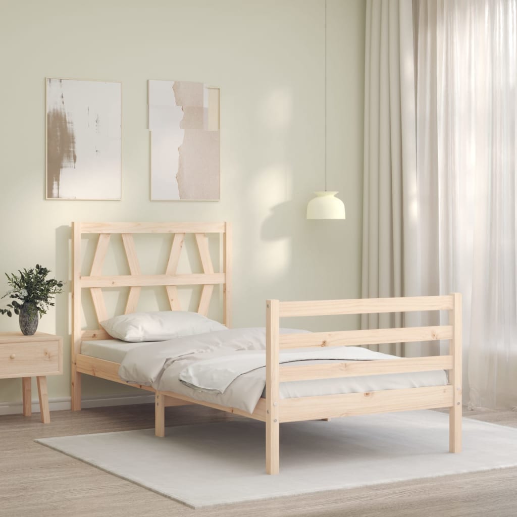 Bed Frame without Mattress 100x200 cm Solid Wood