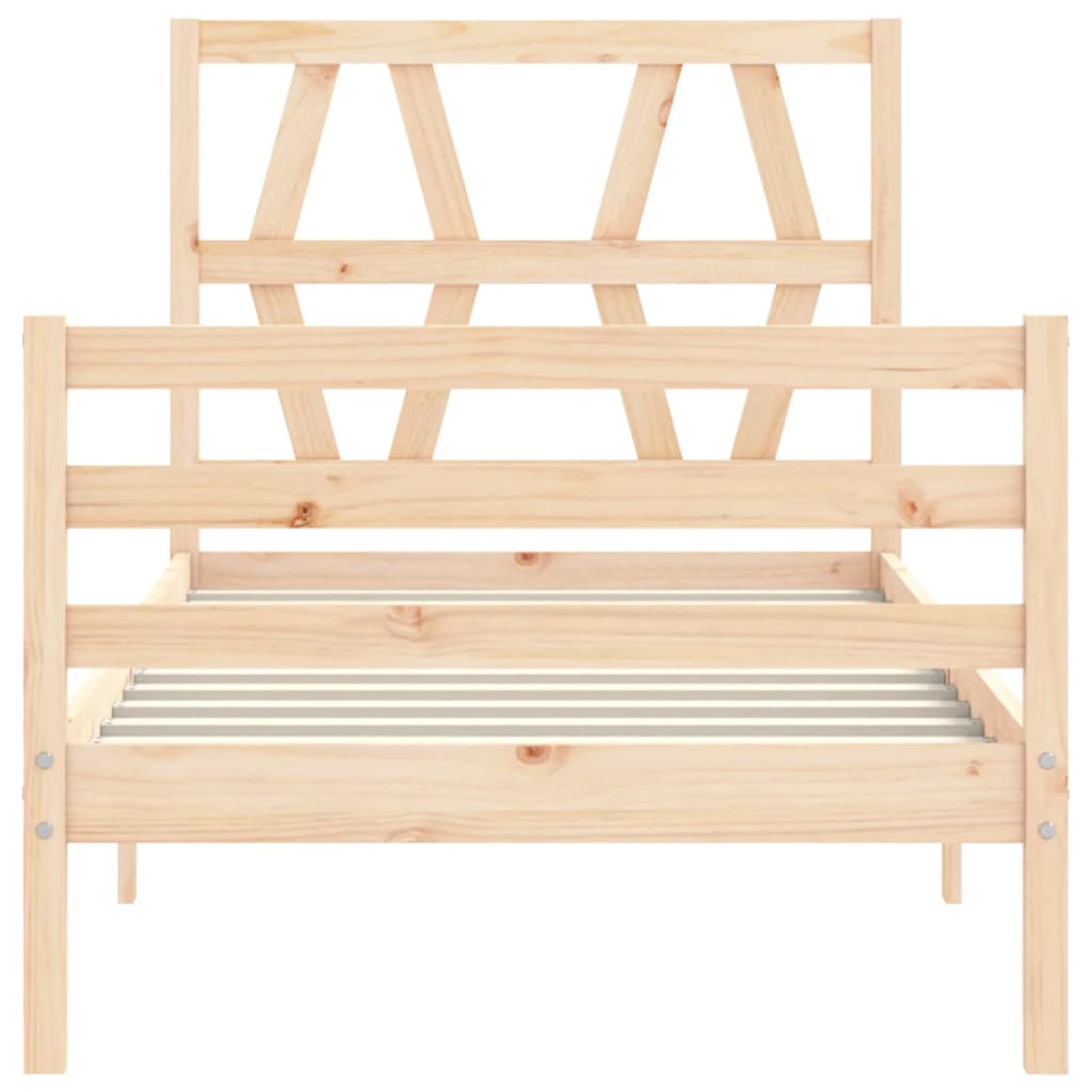 Bed Frame without Mattress 100x200 cm Solid Wood