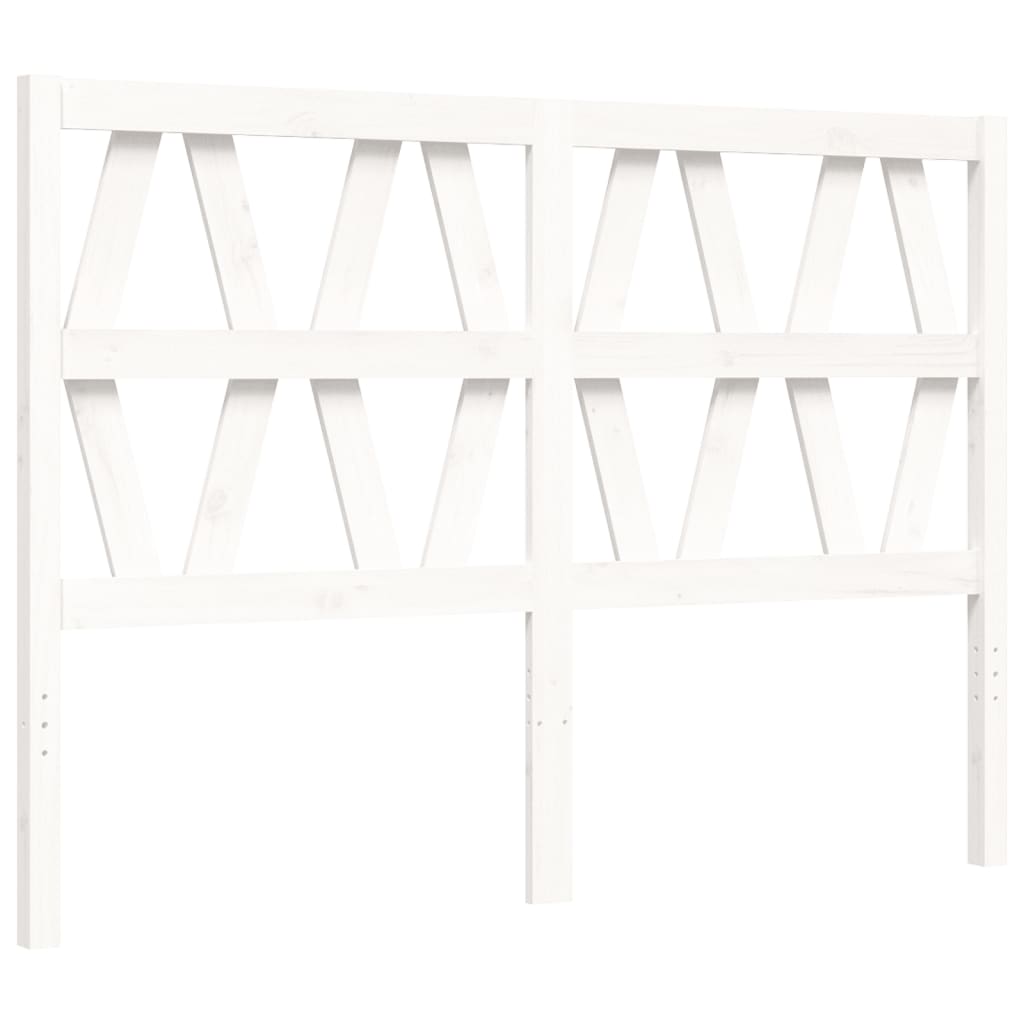 Bed Frame without Mattress White 120x200 cm Solid Wood