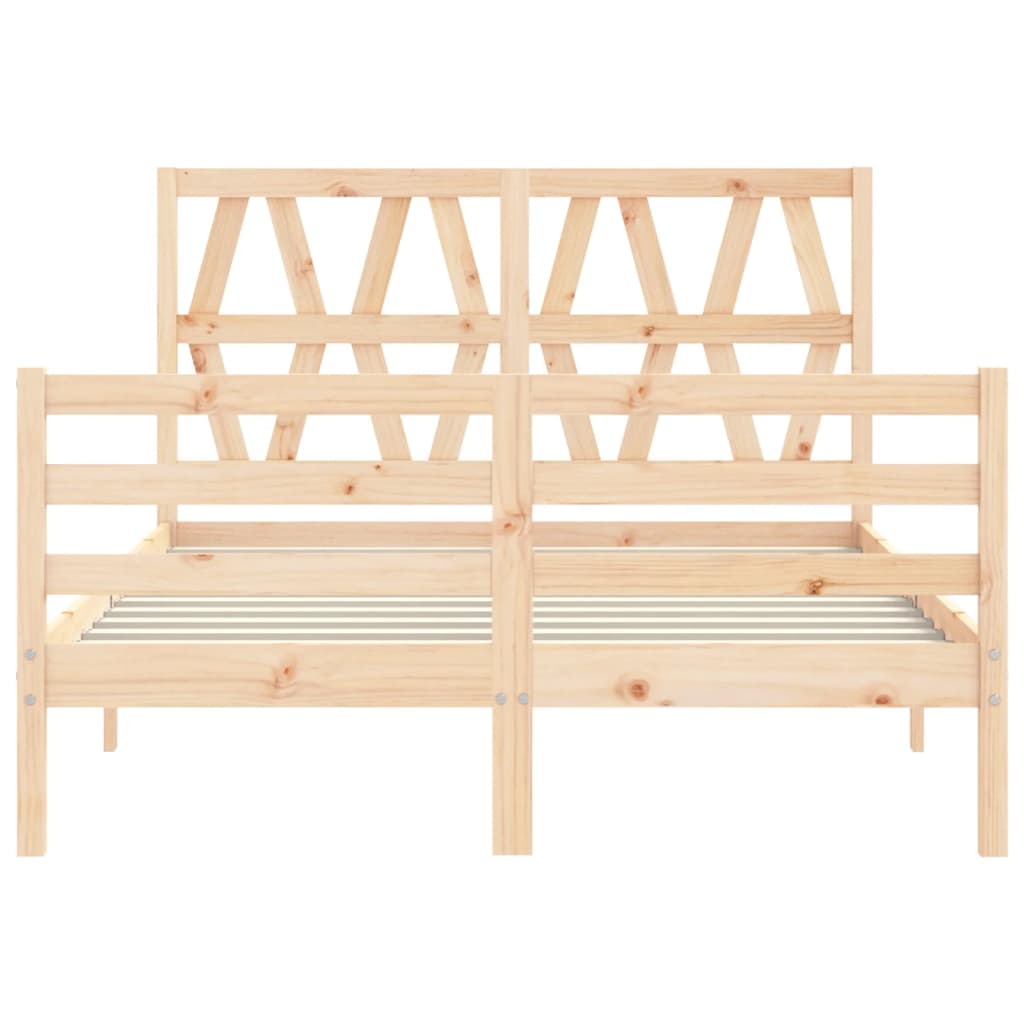 Bed Frame without Mattress 140x200 cm Solid Wood