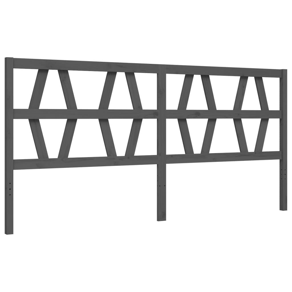Bed Frame without Mattress Grey 200x200 cm Solid Wood