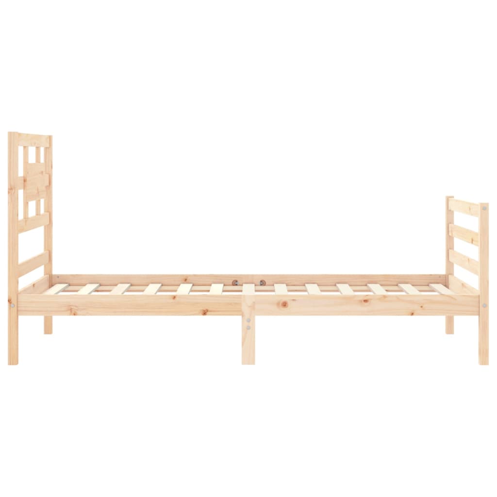 Bed Frame without Mattress Single Solid Wood