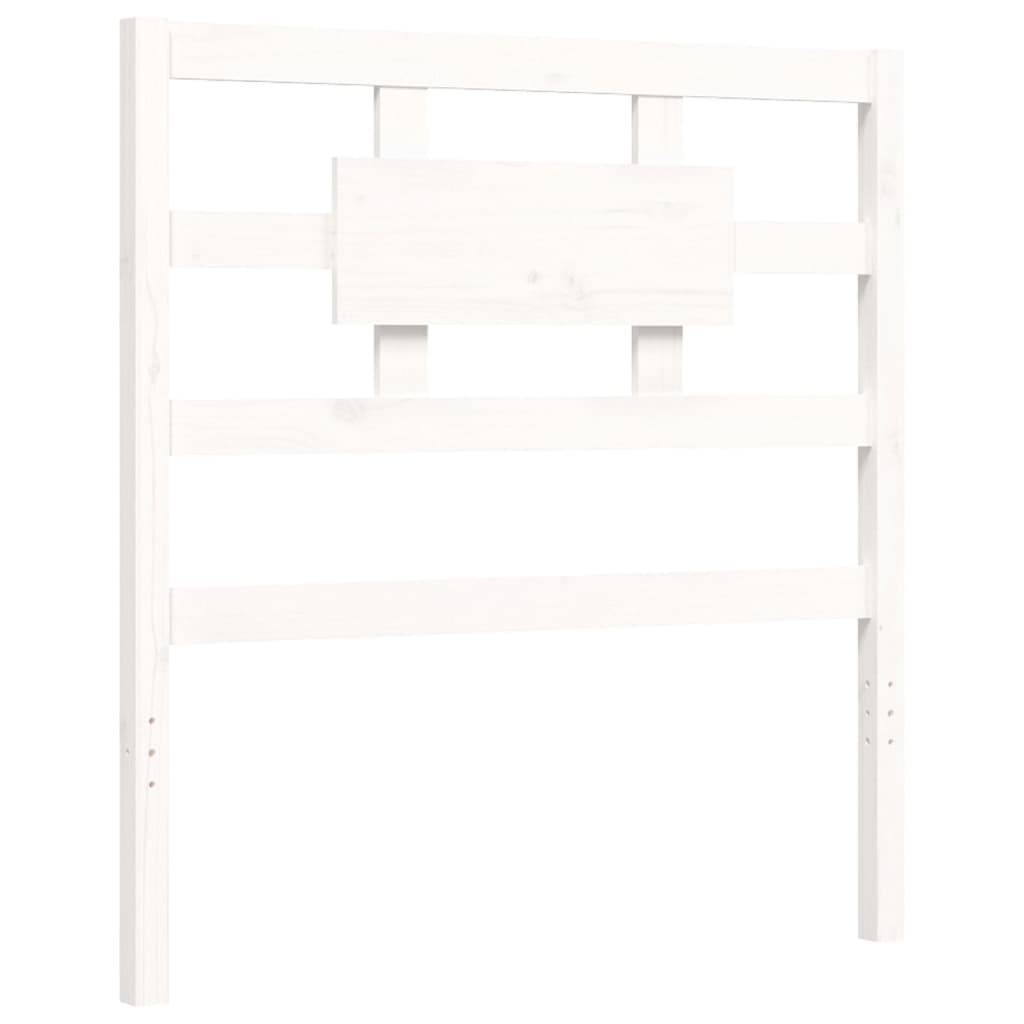 Bed Frame without Mattress White 90x200 cm Solid Wood