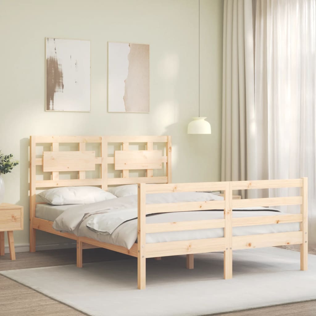 Bed Frame without Mattress 120x200 cm Solid Wood
