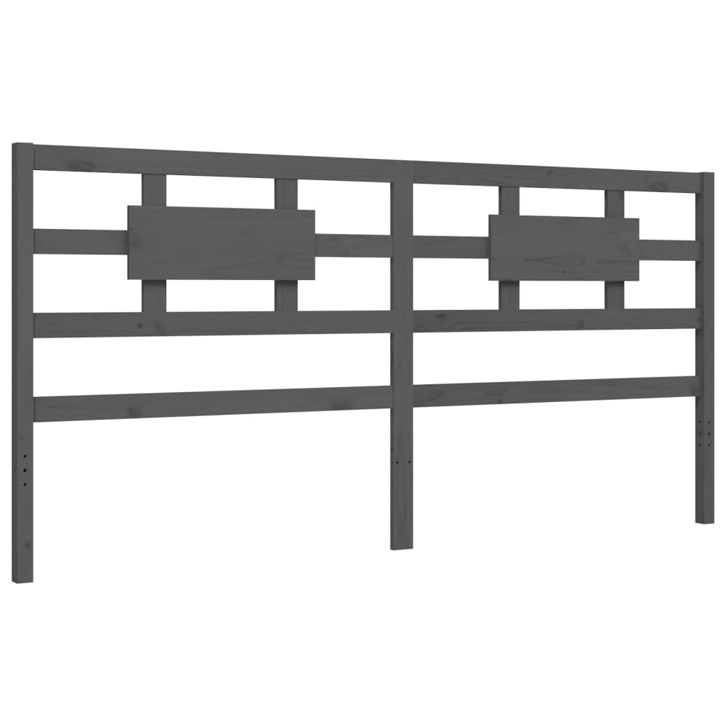 Bed Frame without Mattress Grey 200x200 cm Solid Wood