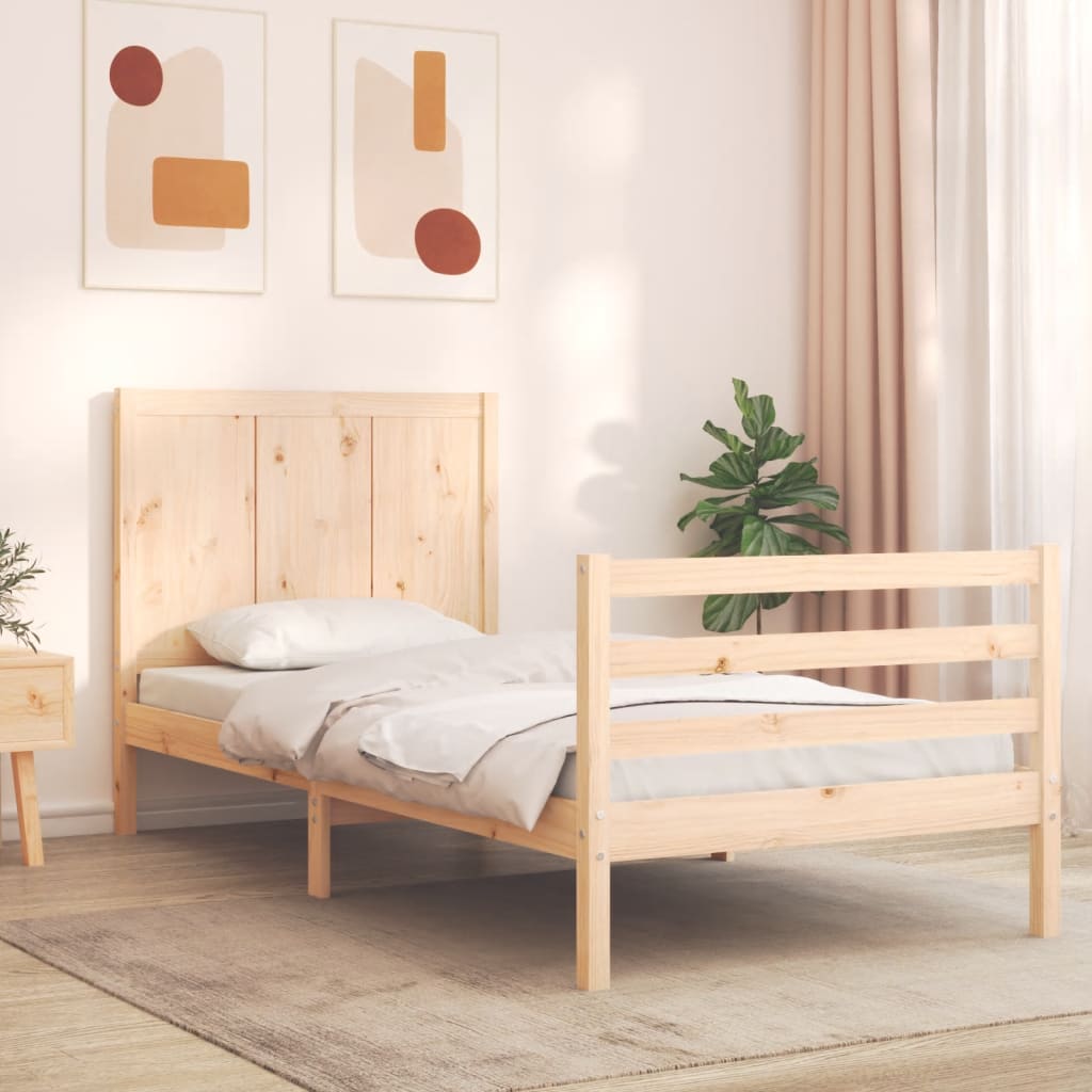 Bed Frame without Mattress Small Single Solid Wood