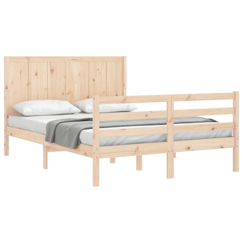 Bed Frame without Mattress Small Double Solid Wood