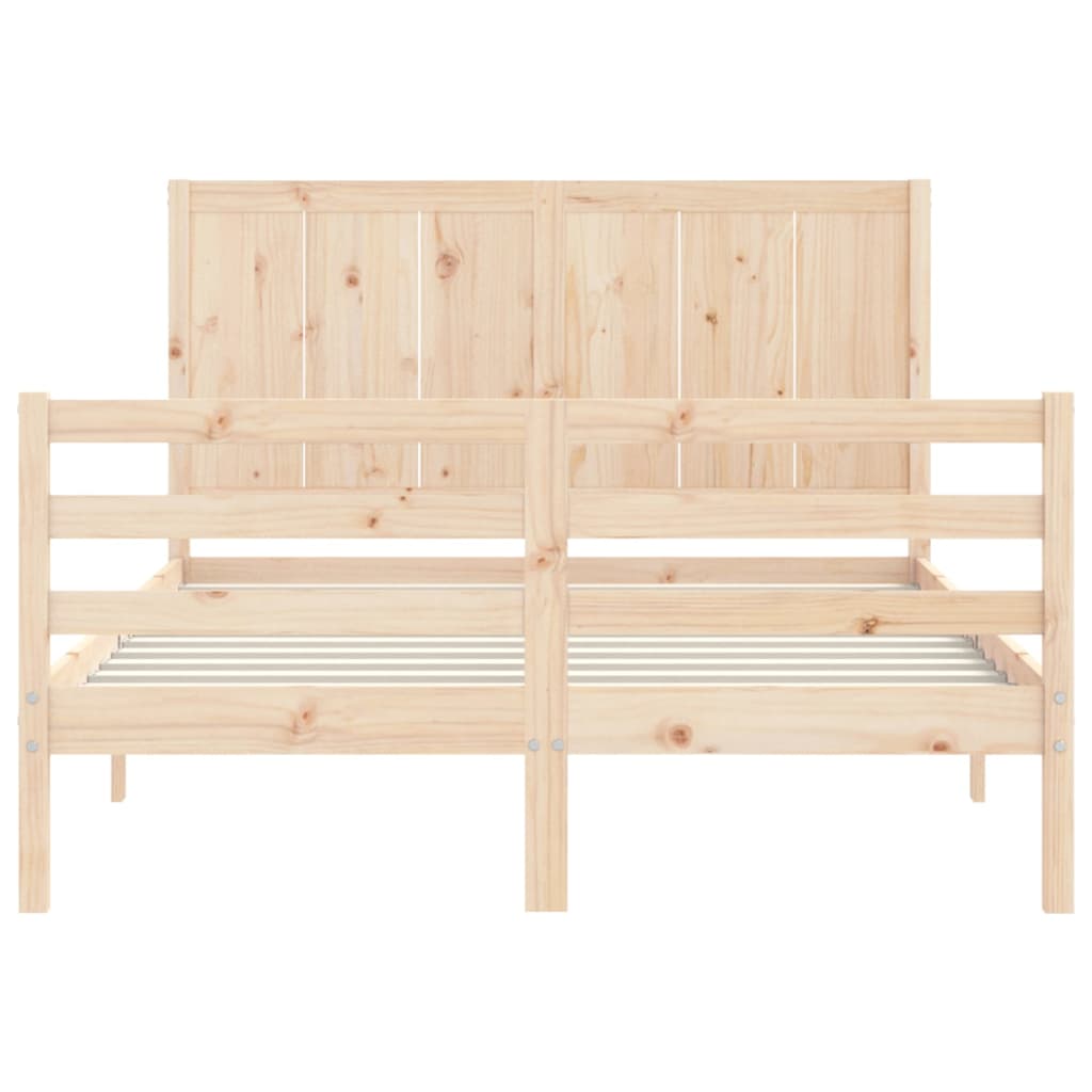 Bed Frame without Mattress Small Double Solid Wood