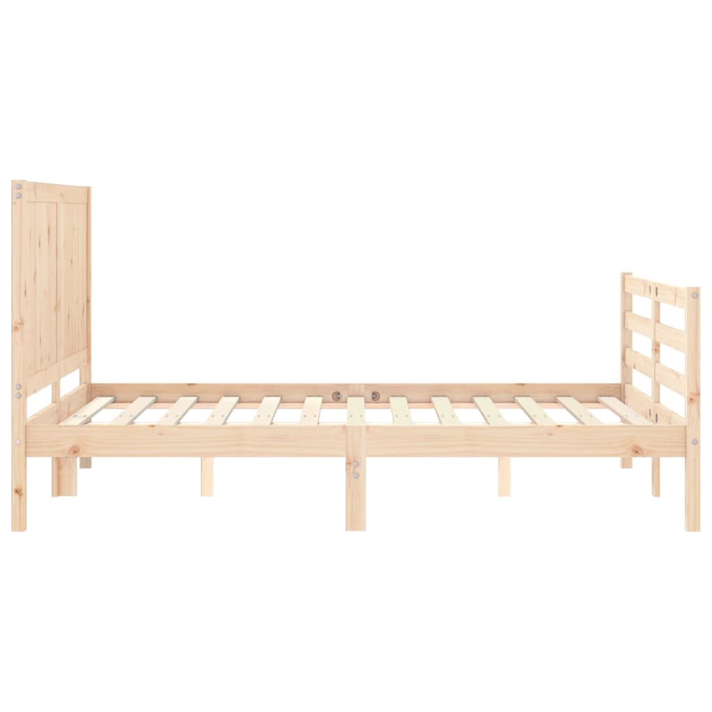 Bed Frame without Mattress Small Double Solid Wood