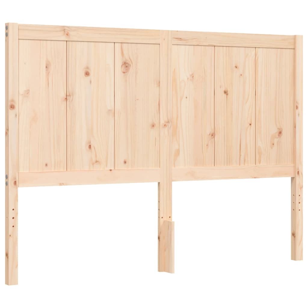 Bed Frame without Mattress Double Solid Wood
