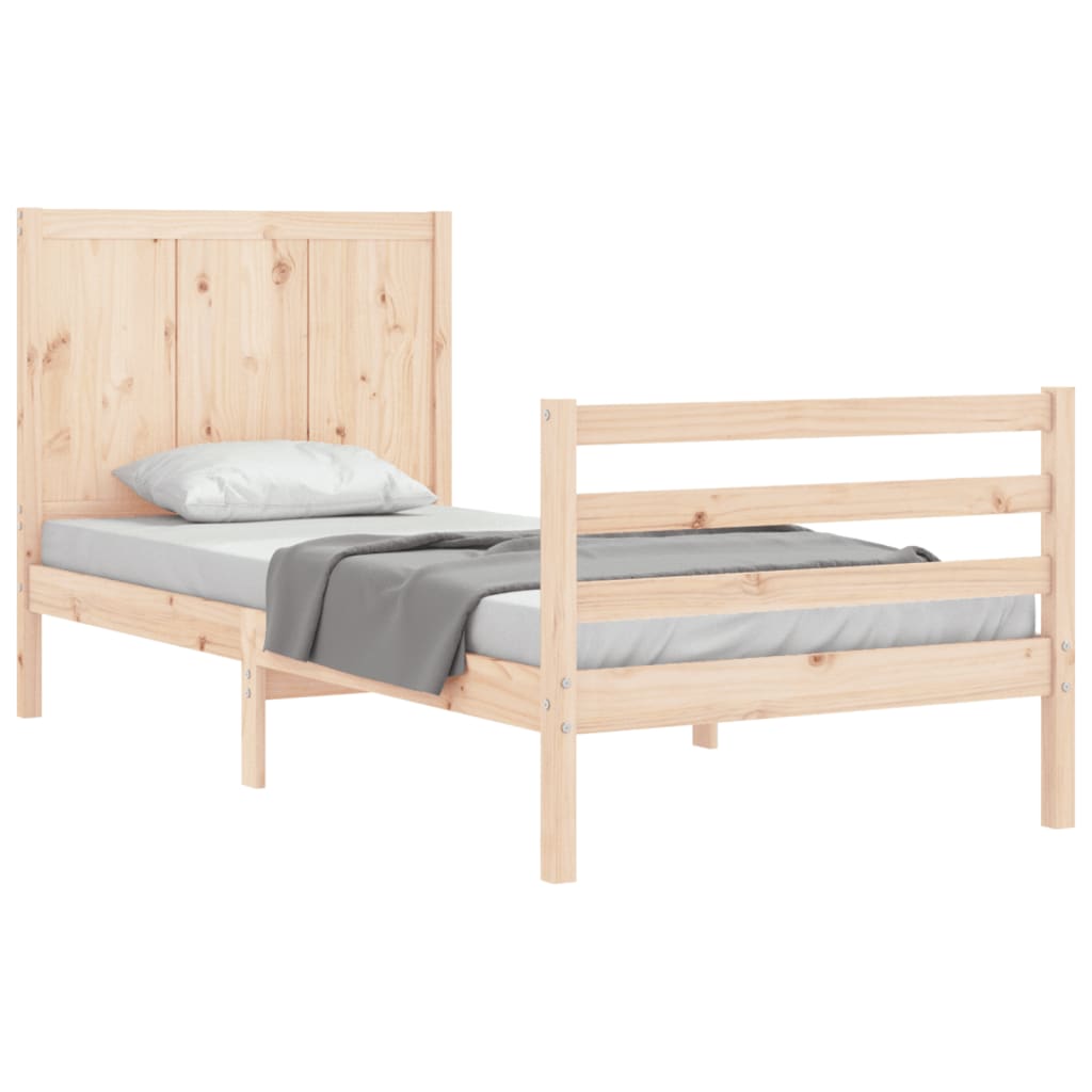Bed Frame without Mattress 100x200 cm Solid Wood