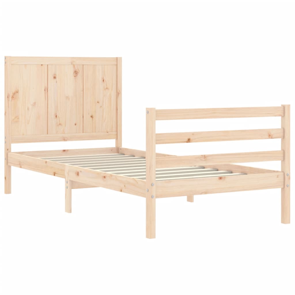 Bed Frame without Mattress 100x200 cm Solid Wood