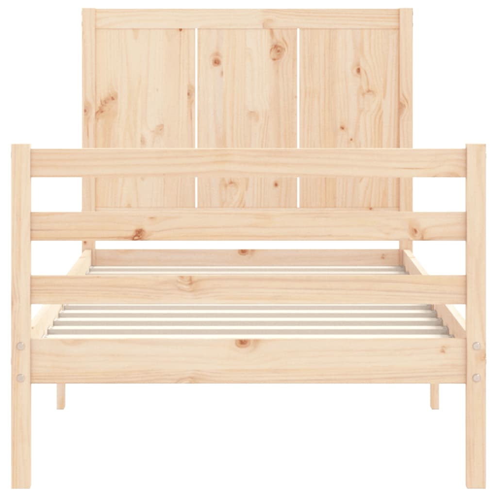 Bed Frame without Mattress 100x200 cm Solid Wood