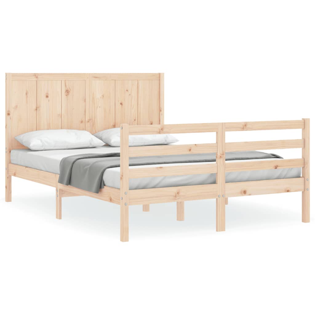 Bed Frame without Mattress 120x200 cm Solid Wood