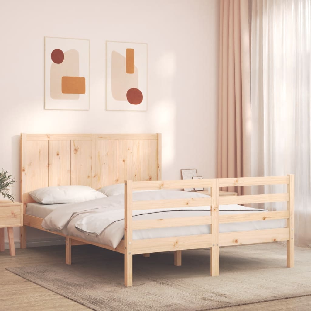 Bed Frame without Mattress 120x200 cm Solid Wood
