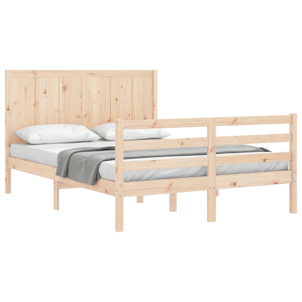 Bed Frame without Mattress 120x200 cm Solid Wood