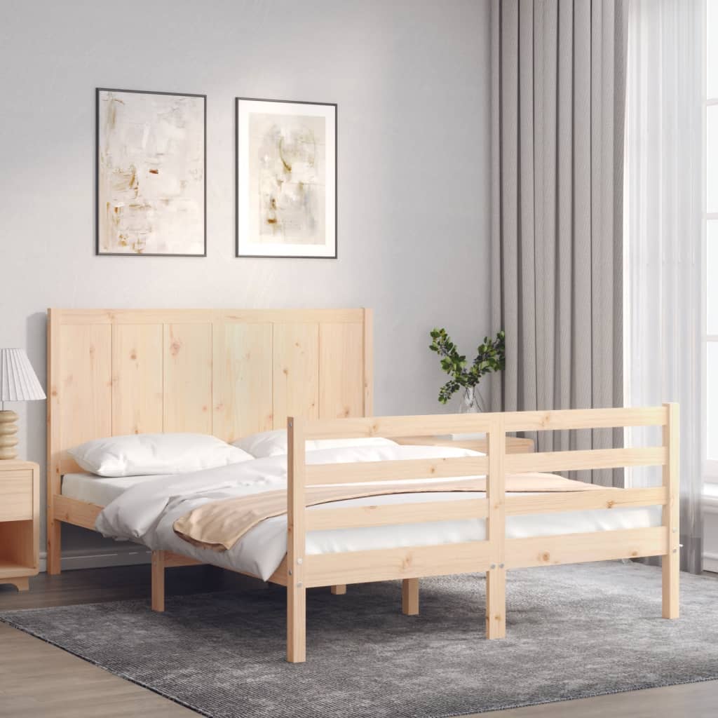 Bed Frame without Mattress 120x200 cm Solid Wood
