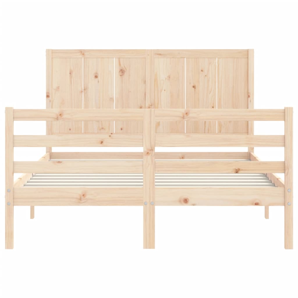 Bed Frame without Mattress 140x200 cm Solid Wood