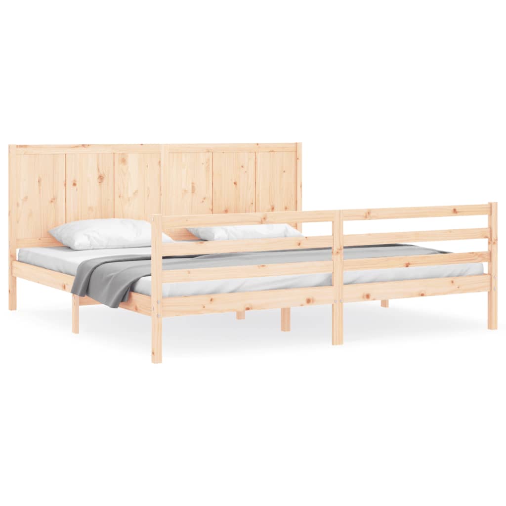 Bed Frame without Mattress 200x200 cm Solid Wood