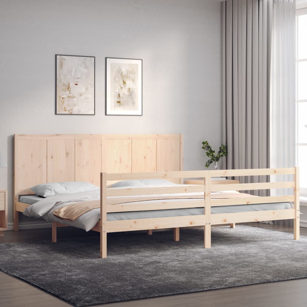 Bed Frame without Mattress 200x200 cm Solid Wood