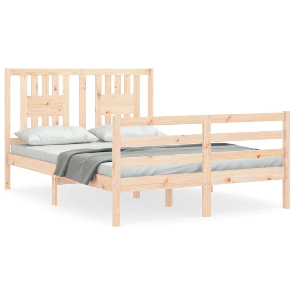 Bed Frame without Mattress Small Double Solid Wood